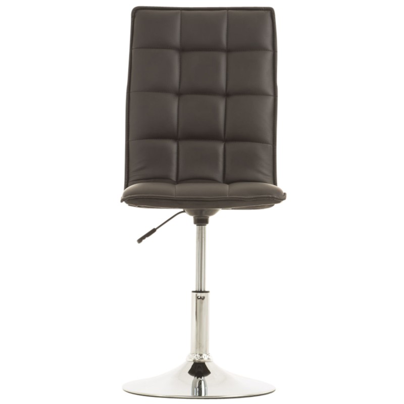 Tyylikäs säädettävä ruokailutuolipari keinonahalla ja korkealla selkänojalla