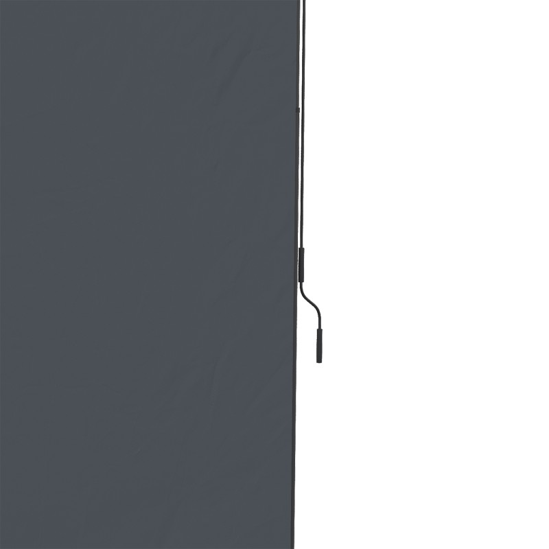 Sivumarkiisi terassille ilman porausta, alumiini/metallirunko, 200 x 215–305 cm, harmaa