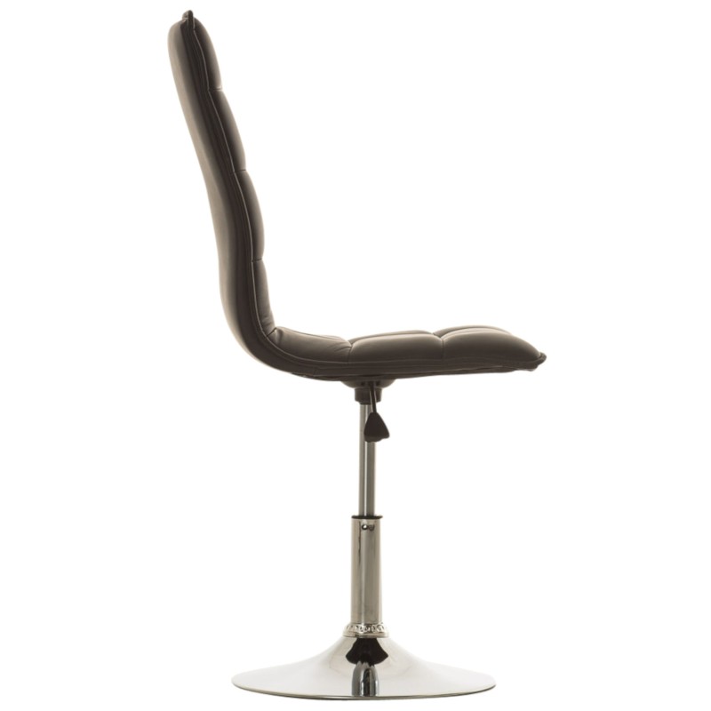 Tyylikäs säädettävä ruokailutuolipari keinonahalla ja korkealla selkänojalla