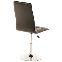 Tyylikäs säädettävä ruokailutuolipari keinonahalla ja korkealla selkänojalla