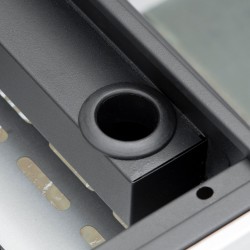 Kaasugrilli 3 polttimella, emaloitu tarttumaton paistolevy, ruostumaton teräs, 63 x 48 x 21 cm, musta/hopea