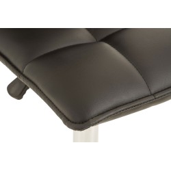 Tyylikäs säädettävä ruokailutuolipari keinonahalla ja korkealla selkänojalla