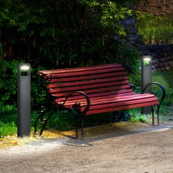 Pihavalaisin LED ulkovalo IP65 alumiini 16 x 5 x 90 cm tummanharmaa