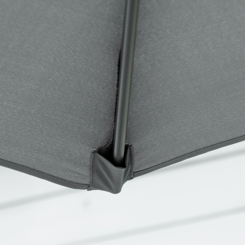 Sivusta ripustettava puutarhavarjo Ø293 cm metallirunko ristijalalla tummanharmaa