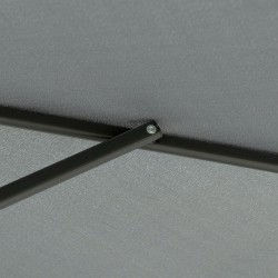 Sivusta ripustettava puutarhavarjo Ø293 cm metallirunko ristijalalla tummanharmaa