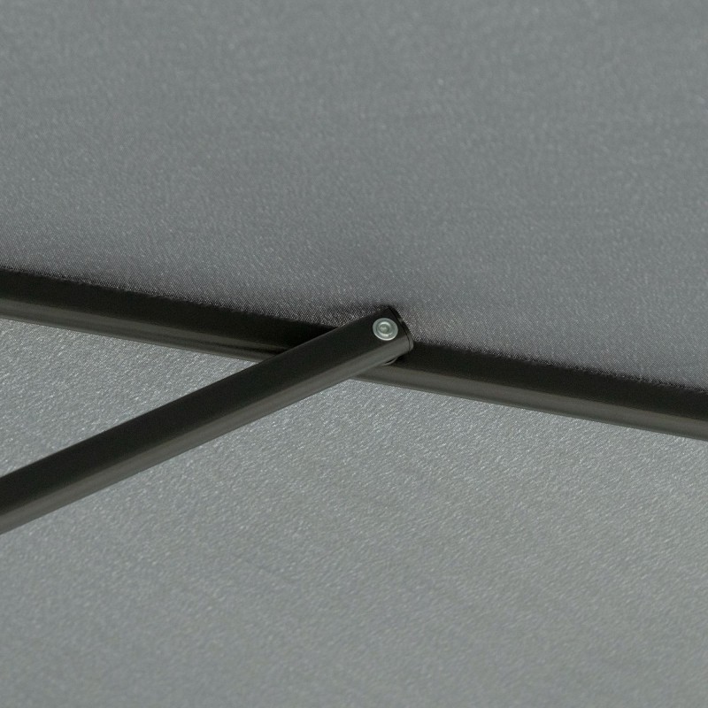 Sivusta ripustettava puutarhavarjo Ø293 cm metallirunko ristijalalla tummanharmaa