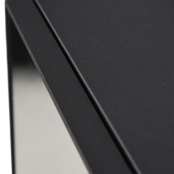 Peilikaappi kylpyhuoneeseen, ruostumaton teräs ja alumiini, 3 hyllyä, 40 x 15 x 60 cm, musta