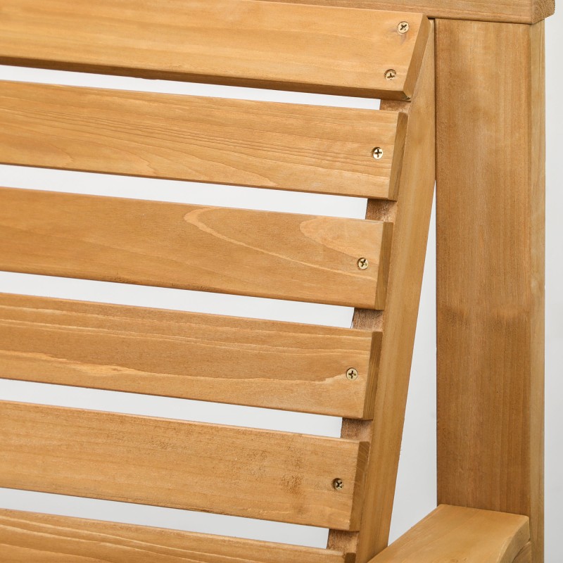 Puinen parvekekalustesetti 2 hengelle, ulkokäyttöön, kuusipuu, 3-osainen, ruskea