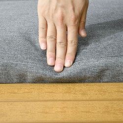 Puutarhakalustesetti 3 hengelle parvekkeelle, alumiinirunko, puujäljitelmä, 3 osaa, tummanharmaa/luonnonvärinen