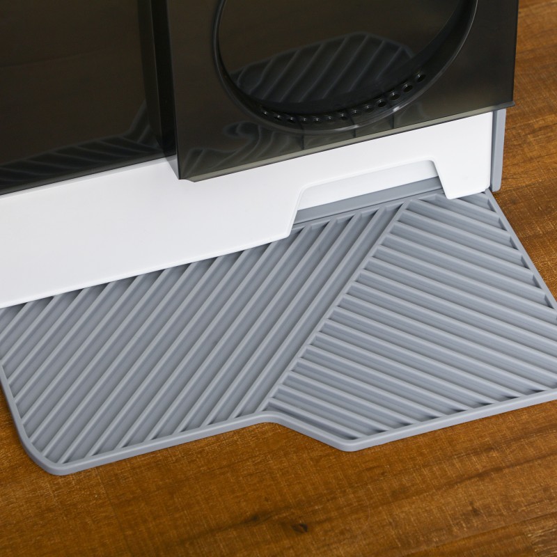 Kissanvessa mökkimäinen suljettu malli max 5 kg kissoille muovi 47x45x42 cm harmaa