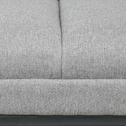 Eteispenkki teollistyylinen pehmustettu kangaspenkki metallijaloilla 120x44x45,5 cm vaaleanharmaa/musta