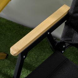 Taitettavat retkituolit 2 kpl, teräsrunko ja Oxford-kangas, kantavuus 130 kg, musta