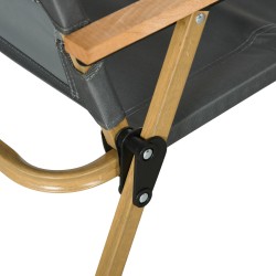 Kokoontaitettava leirintä- ja rantatuoli teräsrungolla, 2 kpl, tummanharmaa