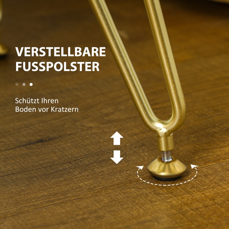 Säilytysrahi / jalkarahi olohuoneeseen, makuuhuoneeseen ja eteiseen, metallijalat, samettimainen verhoilu, kermanvalkoinen