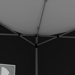 Paviljonki ulkokäyttöön teräs 2,95 x 2,95 m, 4 sivuseinää, UV-suoja, musta