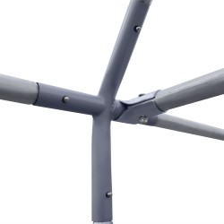 Kanatarha ulkokäyttöön 10–12 kanalle, sinkitty teräs, katos, 280 x 380 x 195 cm, harmaa