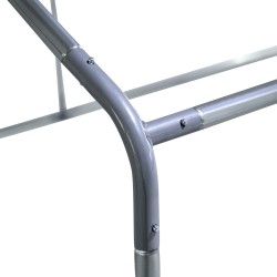 Kanatarha ulkokäyttöön 10–12 kanalle, sinkitty teräs, katos, 280 x 380 x 195 cm, harmaa