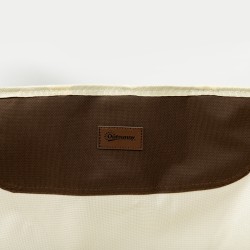 Retkituoli ulkokäyttöön, taittuva teräsrunko, oxford-kangasistuin PVC-pinnoitteella, kantolaukku, valkoinen