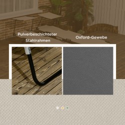 Taitettava aurinkotuoli puutarhaan 2 kpl, säädettävä selkänoja ja aurinkosuoja, tummanharmaa