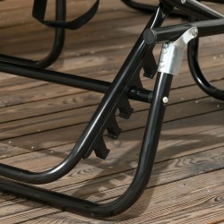 Taitettava aurinkotuoli puutarhaan 2 kpl, säädettävä selkänoja ja aurinkosuoja, tummanharmaa