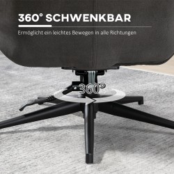 Lepotuoli jalkarahilla, kallistettava selkänoja, mikrokuitu, tummanharmaa