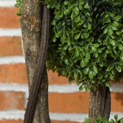 Keinotekoinen puksipensas ulko- ja sisäkäyttöön 115 cm muovia vihreä mustassa ruukussa