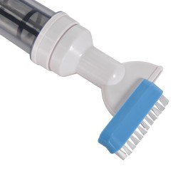 Johdoton allasimuri uima-altaalle, alumiinivarsi 106–162 cm, 19 L/min, IPX7, sininen-valkoinen