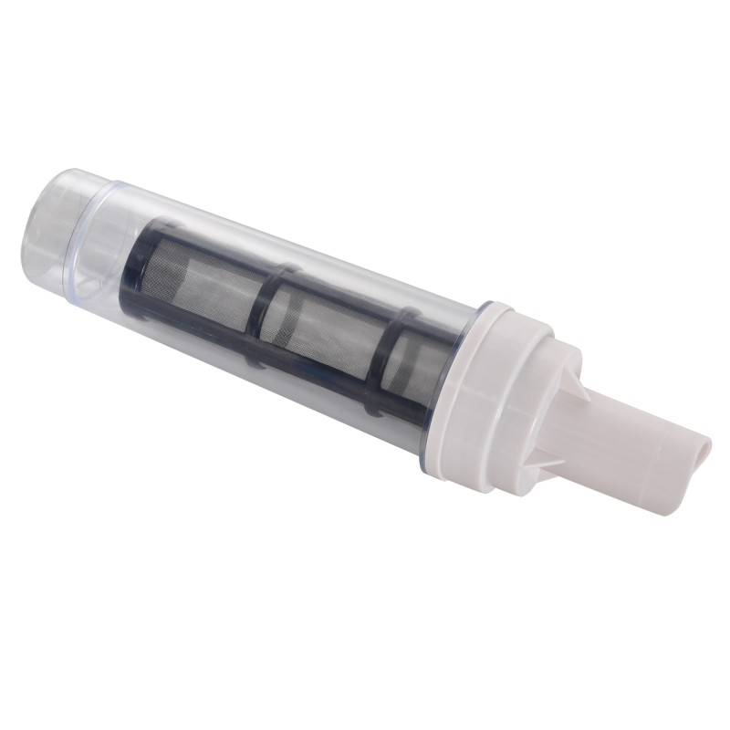 Johdoton allasimuri uima-altaalle, alumiinivarsi 106–162 cm, 19 L/min, IPX7, sininen-valkoinen