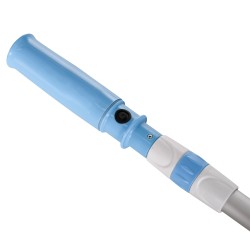 Johdoton allasimuri uima-altaalle, alumiinivarsi 106–162 cm, 19 L/min, IPX7, sininen-valkoinen