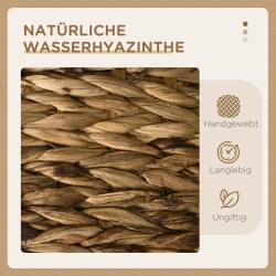 Kissatalo pienille kissoille, 3 tasoa ja 3 sisäänkäyntiä, vesihyasinttia, tyynyillä, Ø40 x 73 cm, vaalea ruskea/kermanvalkoinen