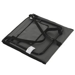 Taitettava rantatuoli teräsrungolla 142x51x40 cm, 2 kpl, harmaa