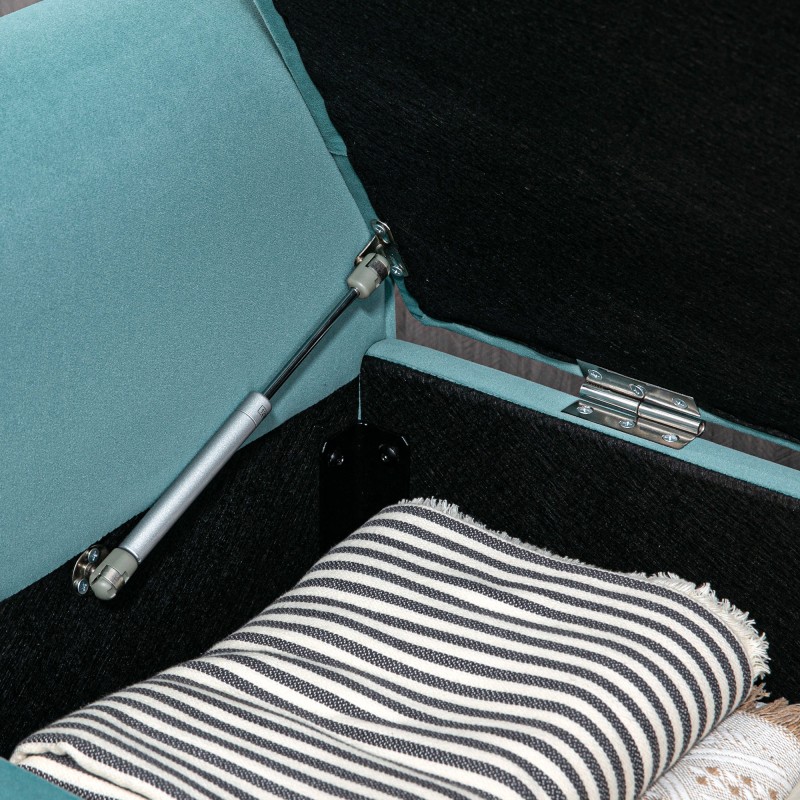 Säilytysrahi käsinojilla samettipintainen MDF 126x48,5x57 cm vihreä