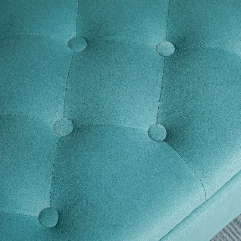 Säilytysrahi käsinojilla samettipintainen MDF 126x48,5x57 cm vihreä