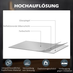 LED-kylpyhuonepeili 3x suurennusalueella, huurteenesto, kosketus- ja muistitoiminto, 80 x 60 cm