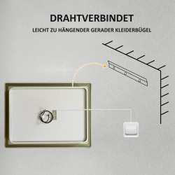 LED-kylpyhuonepeili 3x suurennusalueella, huurteenesto, kosketus- ja muistitoiminto, 80 x 60 cm