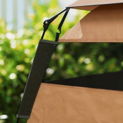 Koirateltta suurille koirille, taitettava ja säänkestävä, 120 x 120 x 106 cm, tummanruskea