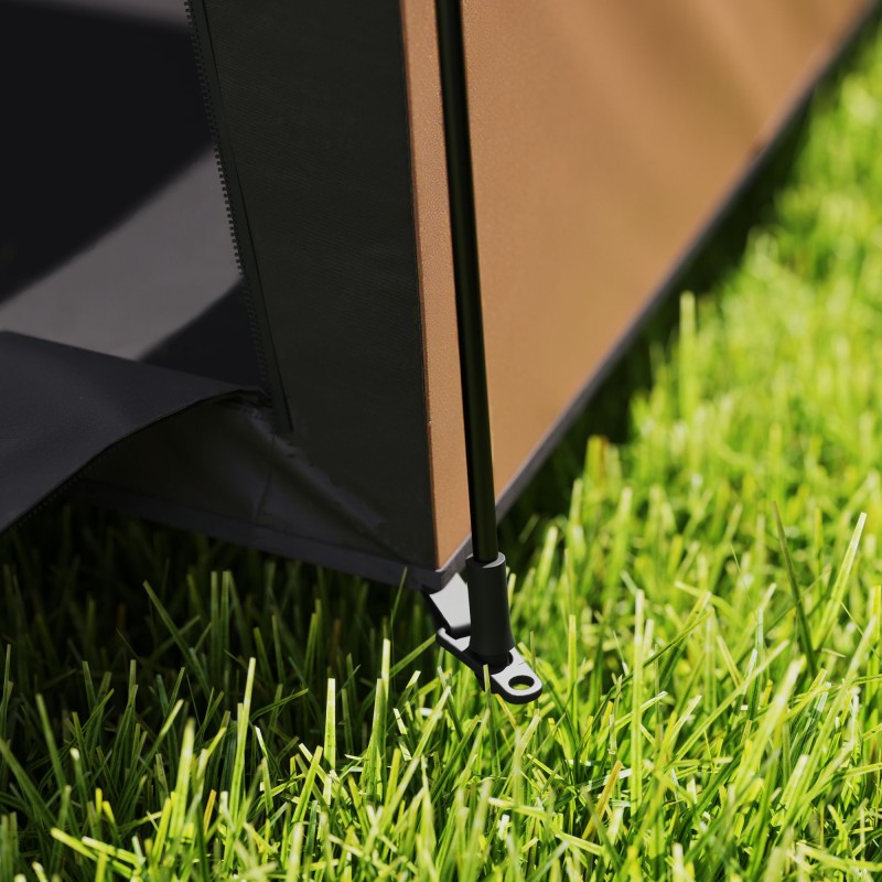 Koirateltta suurille koirille, taitettava ja säänkestävä, 120 x 120 x 106 cm, tummanruskea