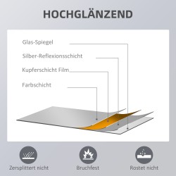 Seinäpeili koko vartalolle, mäntypuukehys, 45 x 125 cm, luonnonvärinen