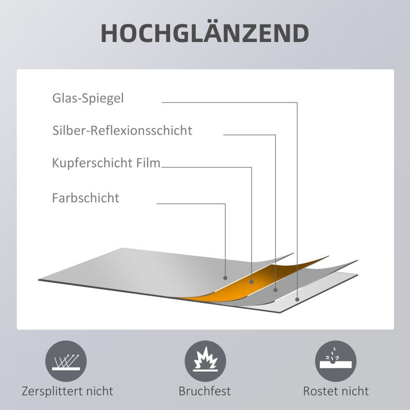 Seinäpeili koko vartalolle, mäntypuukehys, 45 x 125 cm, luonnonvärinen