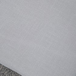 Skandinaavinen rahituoli / jalkatuki, puurunko, 68 x 38 x 42 cm, harmaa ja luonnonpuu