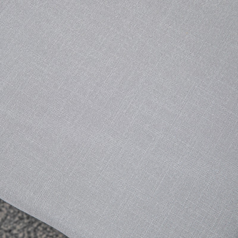 Skandinaavinen rahituoli / jalkatuki, puurunko, 68 x 38 x 42 cm, harmaa ja luonnonpuu