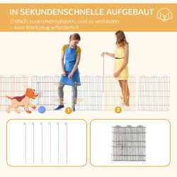 Lemmikkiaitaus pennuille ja pieneläimille, metalli, Ø120 x 60 cm, monivärinen