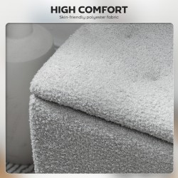 Säilytysrahi puujaloin, samettimainen verhoilu, 95 x 38 x 45 cm, 120 kg, harmaa