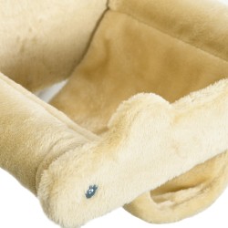 Kissan seinätasot ja porrasosa 4 osaa, plyysi ja sisal, max 5 kg, beige