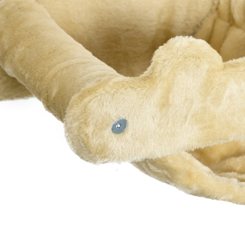 Seinään kiinnitettävä kissatasosetti, 5 osaa, 2 raapimapylvästä, 2 tasoa ja riippumatto, beige