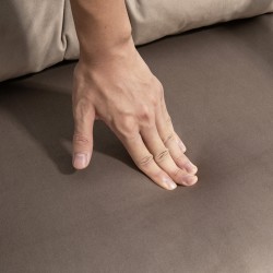 Taitettava vuodesohvatuoli vierassänky teräsrungolla 63x73x81 cm 120 kg vaaleanruskea