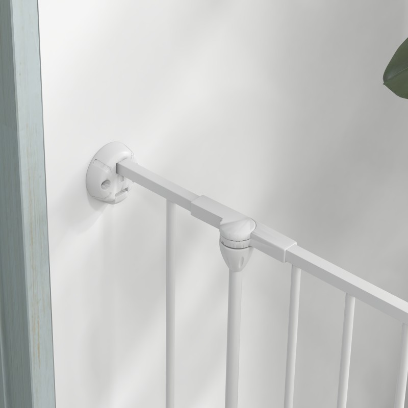 Koiranpentujen leikkiaitaus terästä 123 x 102 x 90 cm sisäkäyttöön valkoinen