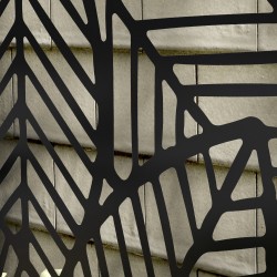 Näkösuoja ja istutuslaatikko ulkokäyttöön, metalli, 61 x 23 x 113 cm, musta