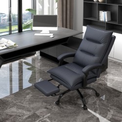 Työtuoli hieronta- ja lämmitystoiminnolla, jalkatuki, mikrokuitu, max 120 kg, tummanharmaa