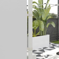 Puutarhapaviljongin sivuverhot 2 kpl, 3x3 m ja 3x6 m, 210D polyesteri, valkoinen